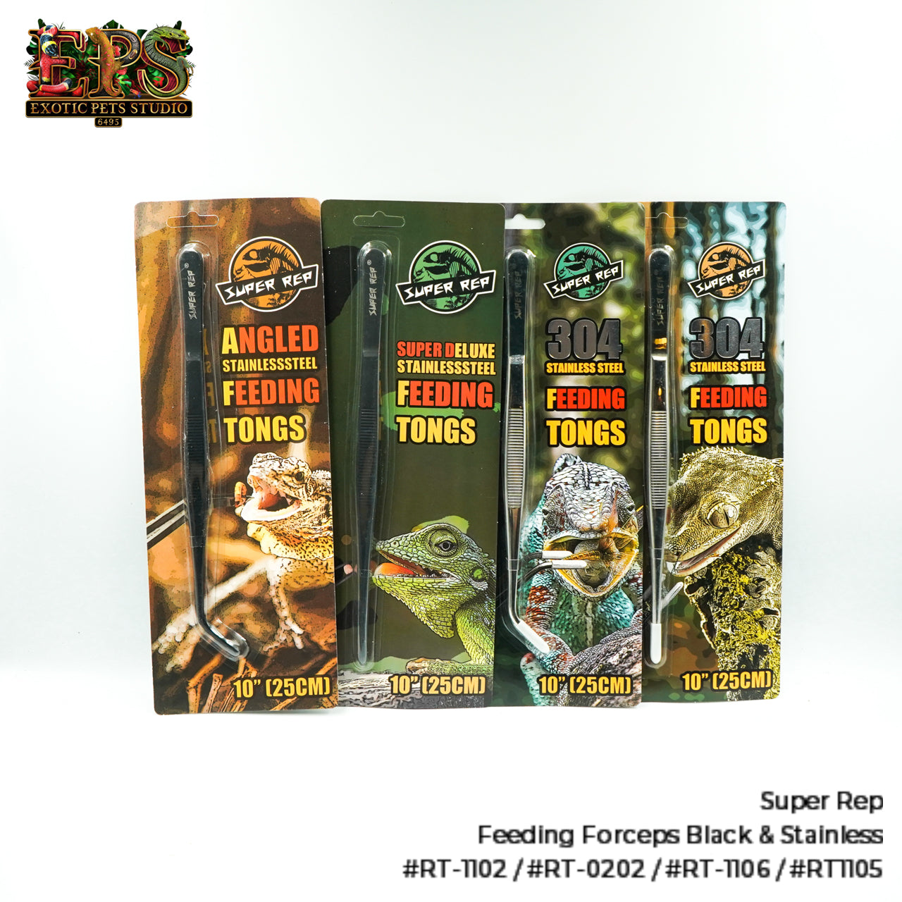 Feeding Tongs 25cm Super Deluxe Stainless Steel Super Rep