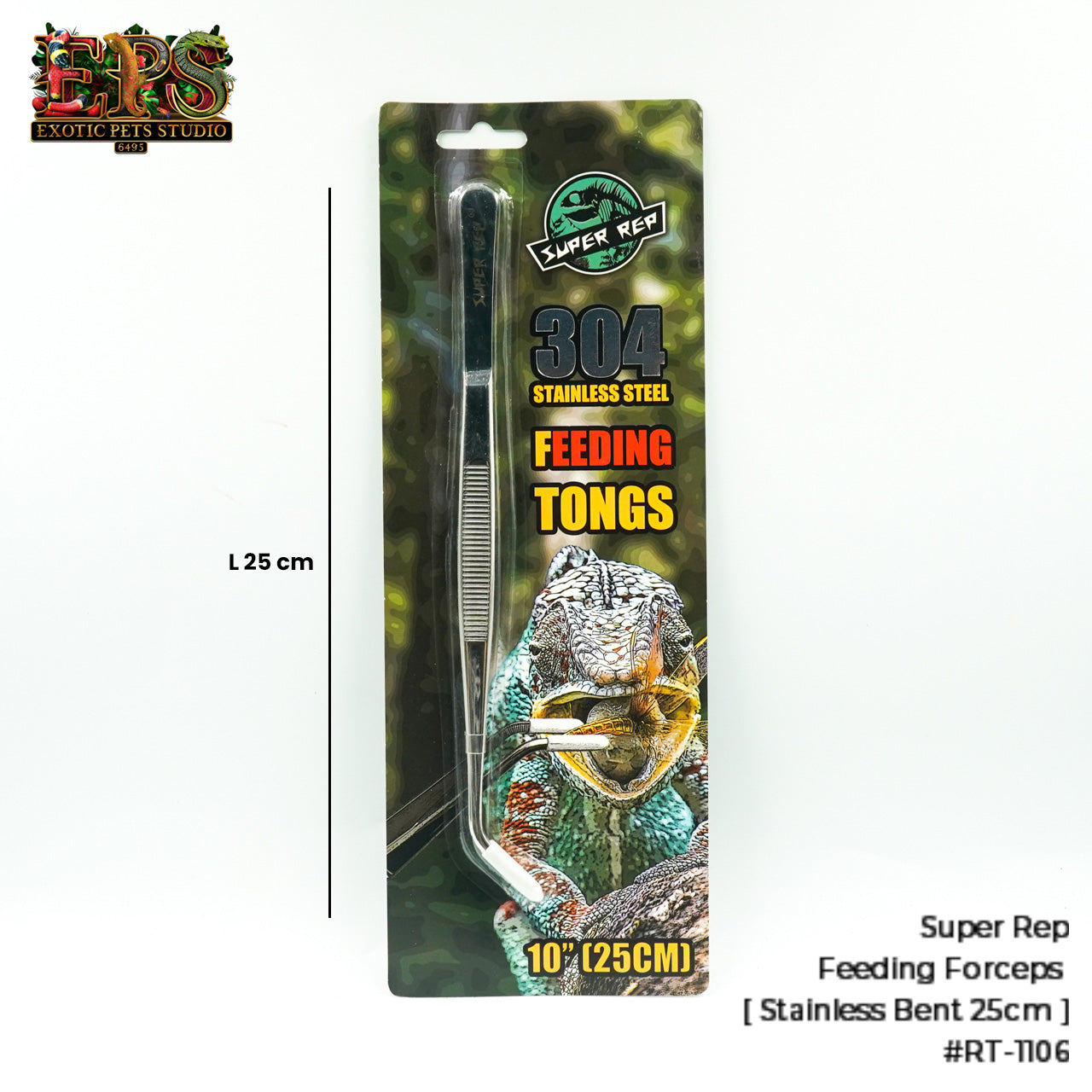 Feeding Tongs 25cm Super Deluxe Stainless Steel Super Rep